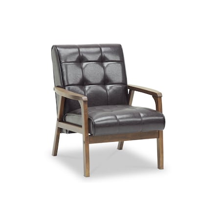 Baxton Studio Mid-Century Masterpieces Club Chair-Brown 106-5404